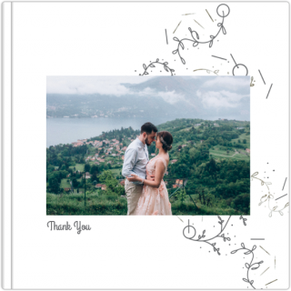 Luxury Photo Album 15x15 Thank You
