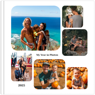 Luxury Photo Album 6x6 inches My Year in Photos