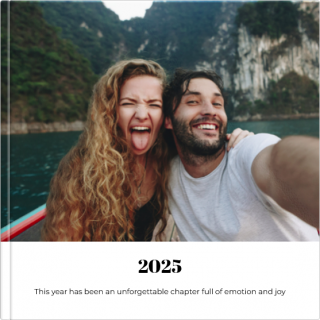 Luxury Photo Album 6x6 inches Summary of the Year - Minimalist Style