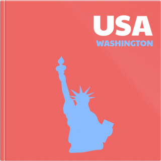 Luxury Photo Album 6x6 inches Holidays in a Minimal Style - USA