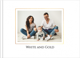 Photo Book A5 Softcover White and Gold