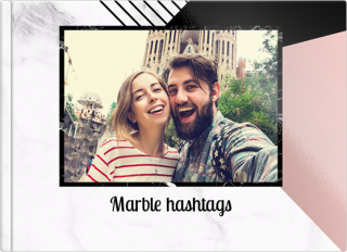 Photo Book A5 Softcover Marble Hashtags