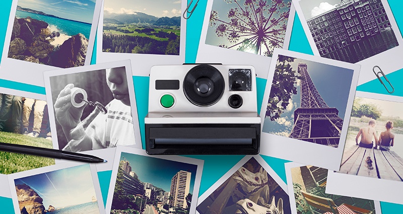 Rétro photos et appareil Polaroid
