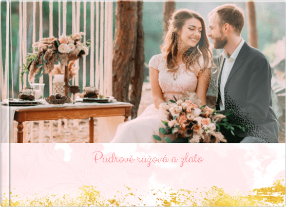 Pudrově růžová a zlato